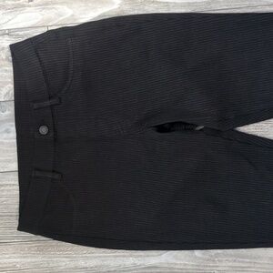 Uniqlo Black Pinstripe Pull on Pants S